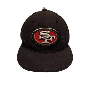 49ers San Francisco New Era Cap 6 3/4 9Fifty Black SF Logo Football NFL Mens